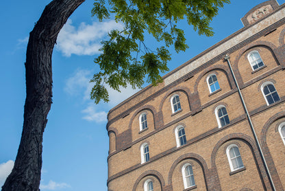 Color photograph John Taylor wool store 1893 Pyrmont historic architecture repeating arches heritage building Sydney